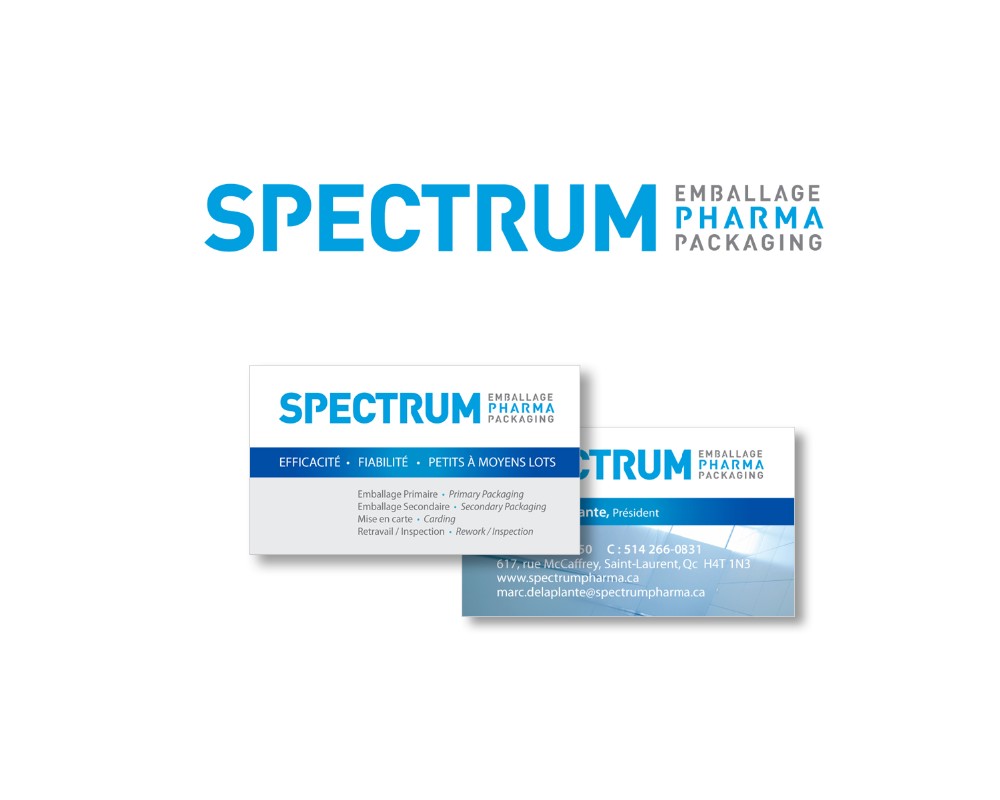 Spectrum Pharma : Création du logo et la papeterie