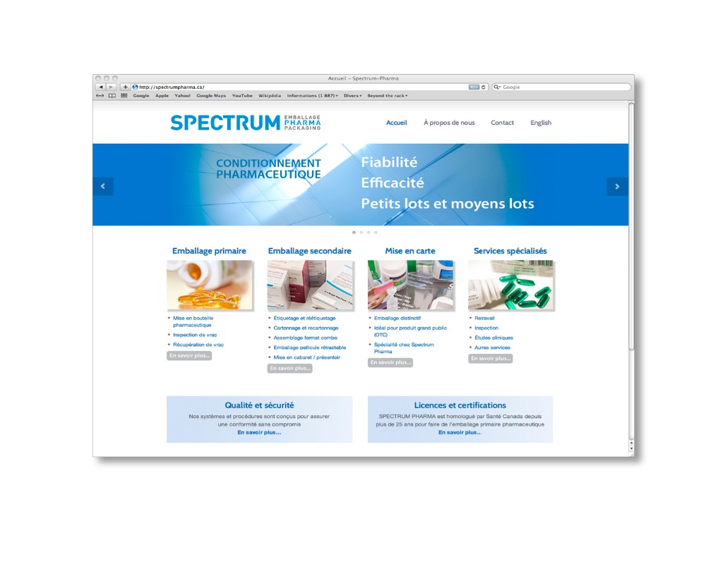 Spectrum Pharma : Site Internet