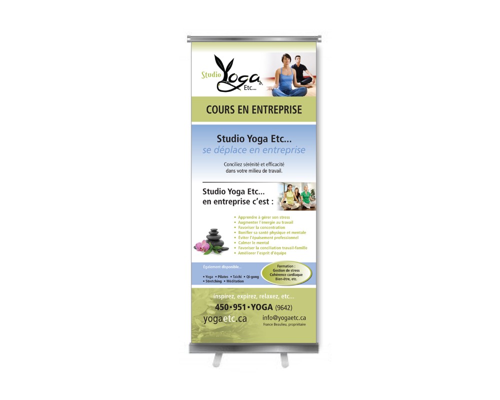 Studio Yoga Etc : Bannière auto-portante
